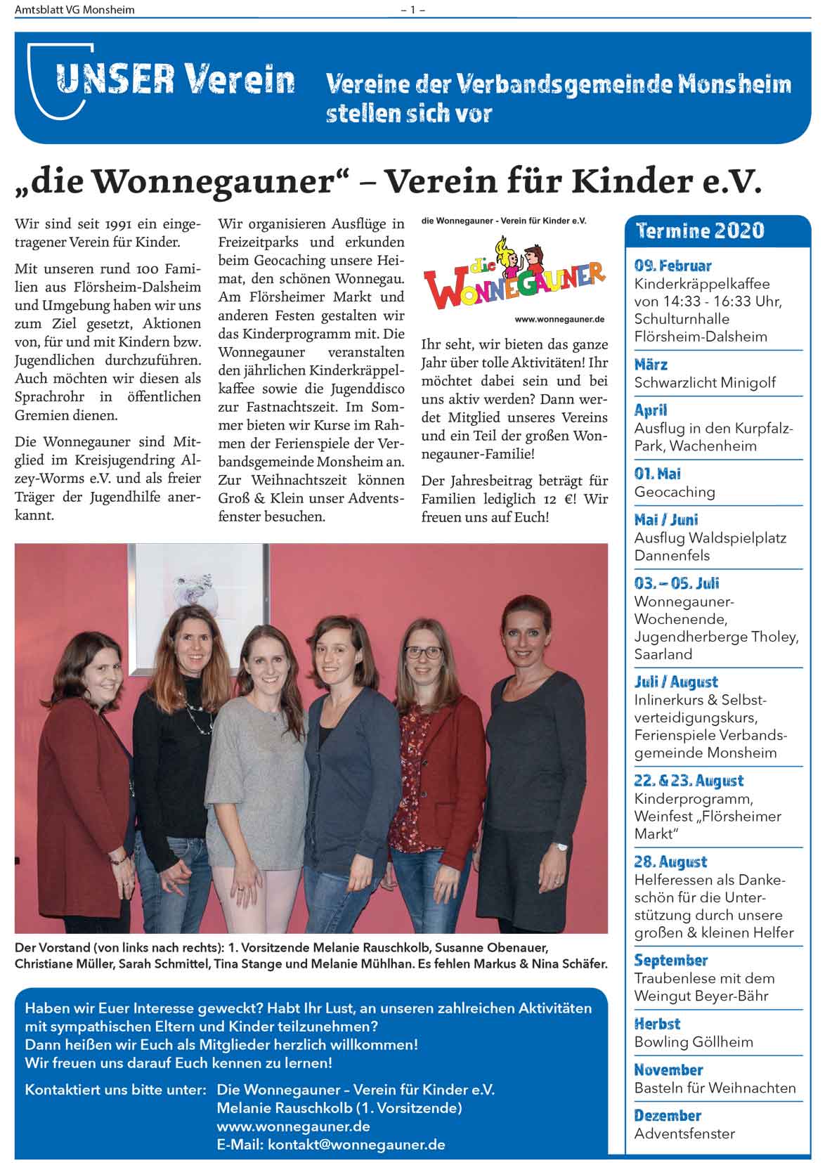 Wonnegauner Amtsblatt Monsheim